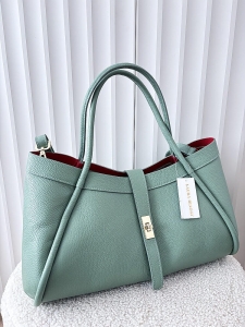 Laura Biaggi torebka shopper skórzana zielona