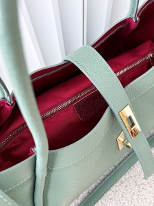 Laura Biaggi torebka shopper skórzana zielona