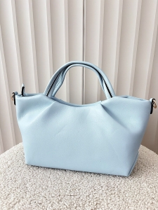 David Jones torebka shopperka niebieska z przeszyciami