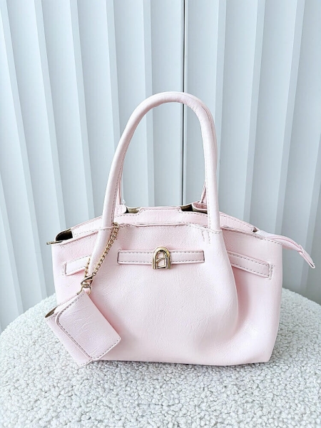 Gallantry torebka mini shopperka różowa z portmonetką 