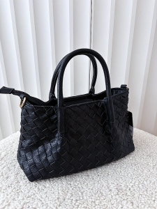 Gallantry torebka mini shopper czarna plecionka