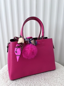 Gallantry torebka shopperka fuksja z breloczkiem