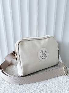 Laura Biaggi torebka listonoszka beżowa ekozamsz