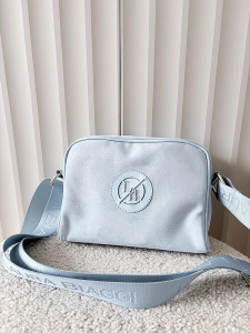 Laura Biaggi torebka listonoszka jasnoniebieska ekozamsz