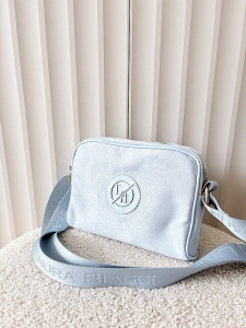 Laura Biaggi torebka listonoszka jasnoniebieska ekozamsz