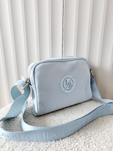 Laura Biaggi torebka listonoszka jasnoniebieska ekozamsz