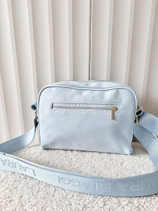 Laura Biaggi torebka listonoszka jasnoniebieska ekozamsz