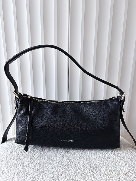Laura Biaggi torebka listonoszka na ramię czarna