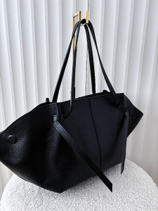 Laura Biaggi torba shopper skórzana czarna
