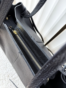 Laura Biaggi torba shopper skórzana czarna