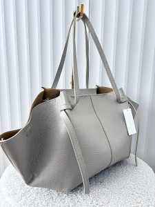 Laura Biaggi torba shopper skórzana beżowa