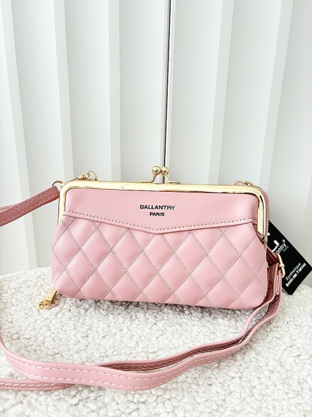 Gallantry torebka portfel 2w1 różowa pikowana 