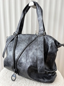 Ines Delaure torebka shopper worek metaliczna zip