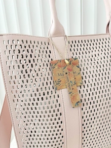 Mandoline torebka shopper różowa ażurowa