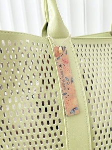 Mandoline torebka shopper zielona ażurowa