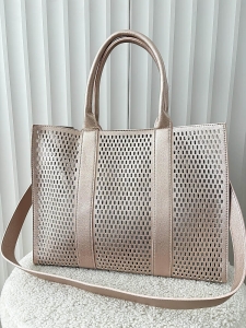 Mandoline torebka shopper złota ażurowa