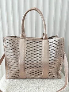Mandoline torebka shopper złota ażurowa