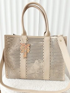 Mandoline torebka shopper beżowa ażurowa