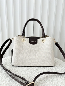 Gallantry mini torebka shopperka beżowa z brązowym