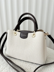 Gallantry mini torebka shopperka beżowa z brązowym