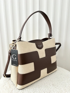 Gallantry torebka shopperka czekoladowa z beżowym