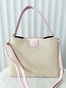 Gallantry torebka shopperka różowa z beżowym
