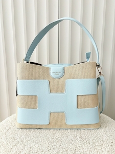 Gallantry torebka shopperka niebieska z beżowym