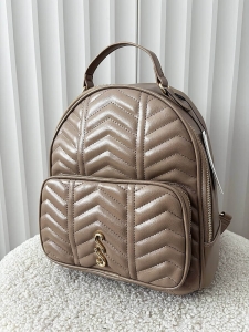 Eva Minge torebka plecak beżowy z kieszenią pikowany