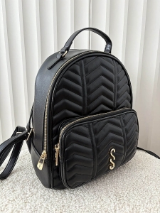 Eva Minge torebka plecak czarny z kieszenią pikowany