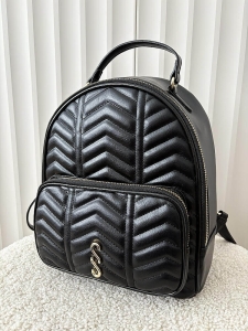 Eva Minge torebka plecak czarny z kieszenią pikowany