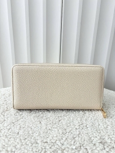 Gallantry duży portfel beżowy z napisem