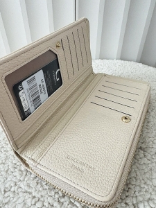 Gallantry duży portfel beżowy z napisem