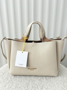 Torebka shopperka jasnobeżowa trzykomorowa