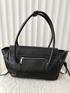 Laura Biaggi skórzana torba shopper na ramię czarna