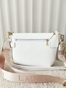 Laura Biaggi torebka listonoszka biała z klapką