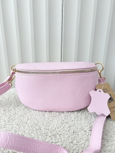 Laura Biaggi torebka nerka skórzana różowa