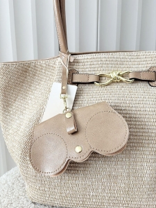 Ines Delaure torebka shopper koszyk na ramię beżowa