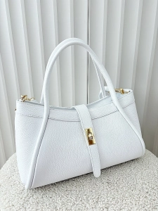 Laura Biaggi torebka shopperka skórzana biała