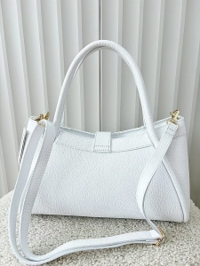 Laura Biaggi torebka shopperka skórzana biała