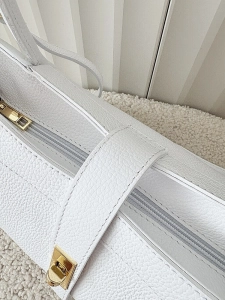 Laura Biaggi torebka shopperka skórzana biała