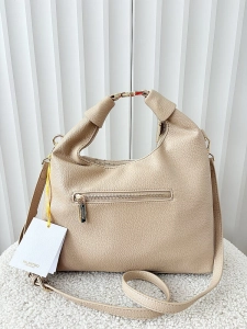 Torebka shopperka beżowa plecionka