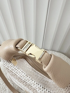 Torebka shopperka beżowa plecionka