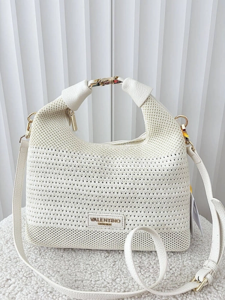 Torebka shopperka ecru plecionka