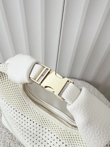 Torebka shopperka ecru plecionka