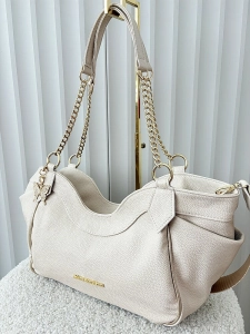 Massimo Contti torba shopper na ramię beżowa