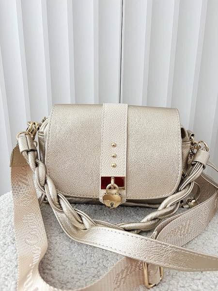 Massimo Contti listonoszka złota z klapką serduszko