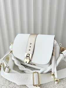 Massimo Contti listonoszka biała z klapką serduszko