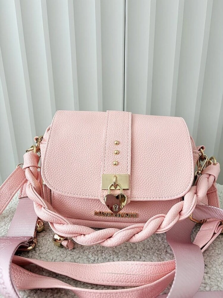 Massimo Contti listonoszka różowa z klapką serduszko