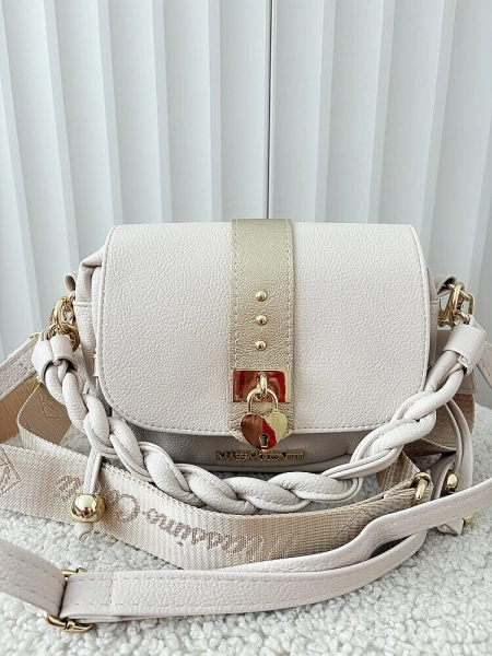 Massimo Contti listonoszka beżowa z klapką serduszko