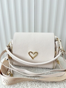 Massimo Contti listonoszka beżowa zip z klapką serduszko